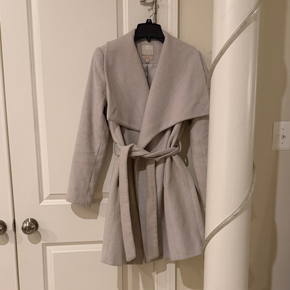 Limited Scandal Collection Light Tan Women's Draped Wool-Blend Coat - Picture 2 of 5